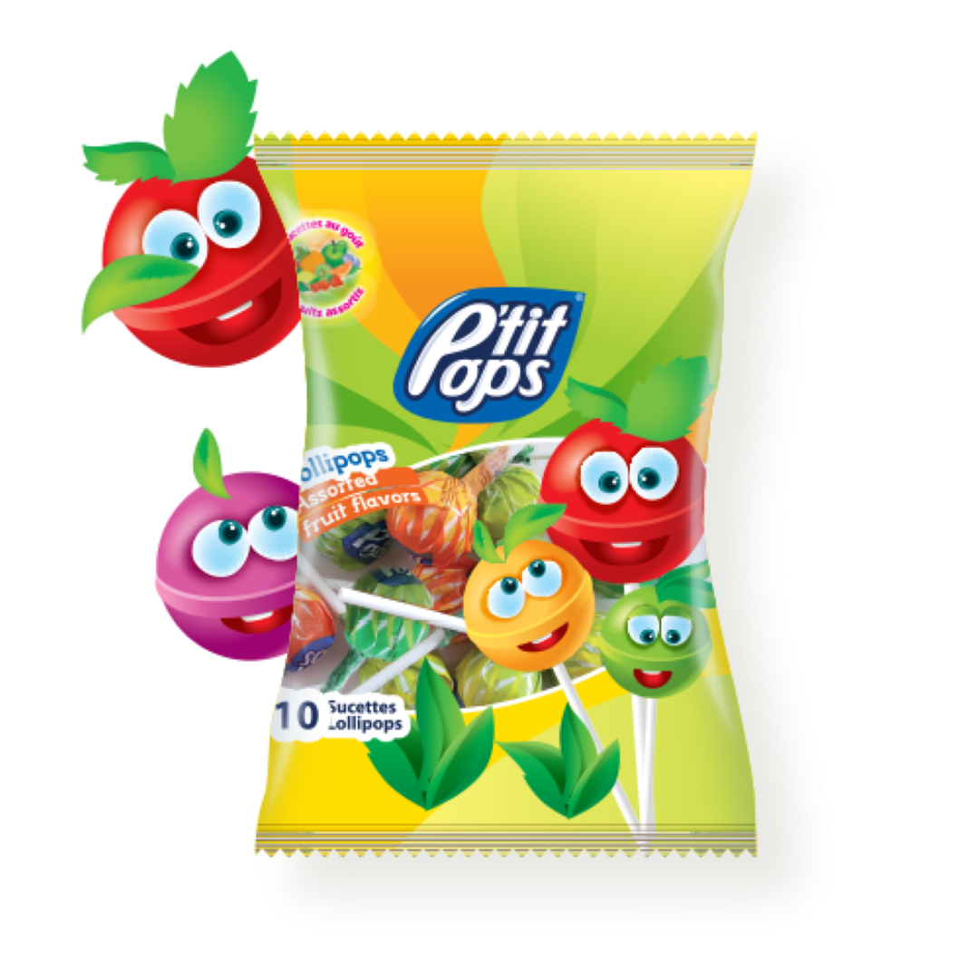 P'TIT POS ASSORTED FRUIT LOLLIPOPS